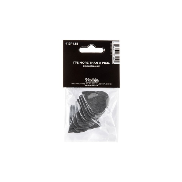 Dunlop 412P1.35 Tortex Sharp Black