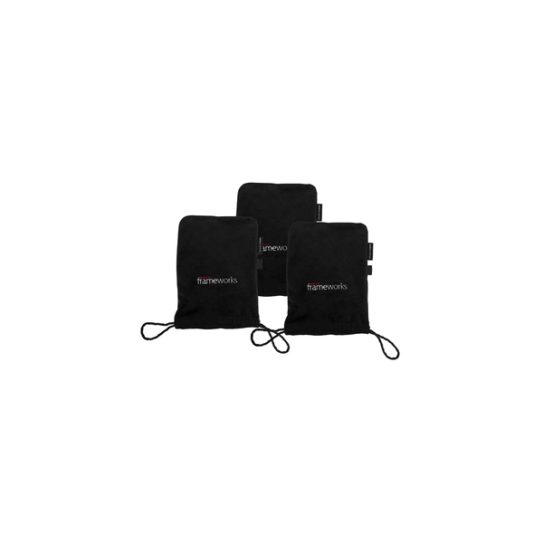 Gator Frameworks GFW-MICPOUCH-3PK Set di 3 custodie in velluto per microfoni da studio<br>