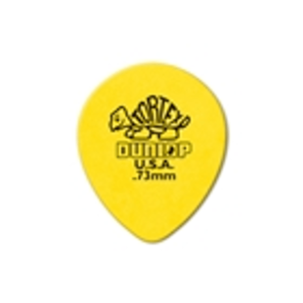 Dunlop 413R Tortex Tear Drop Yellow .73