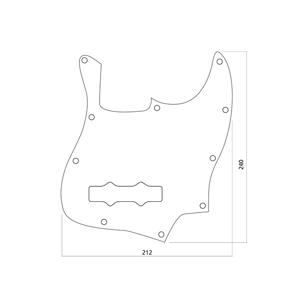 Yellow Parts EZ2102T Battipenna 3 Strati Jazz Bass® Style Tartarugato