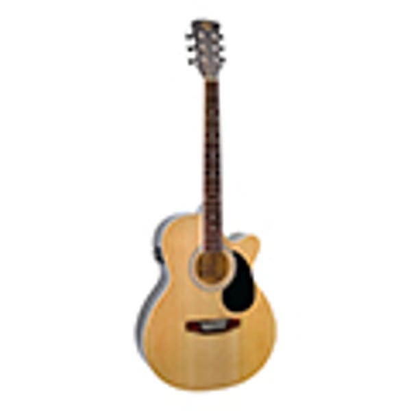 SOUNDSATION Chitarra acustica mini jumbo cutaway con top in abete e preamp. Modello YELLOWSTONE-MJCE-NT
