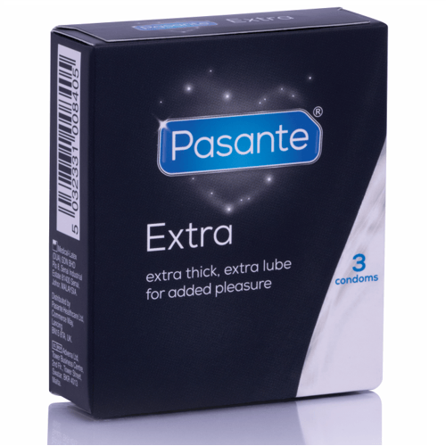 PRÉSERVATIF EXTRA ÉPAIS À TRAVERS 3 UNITÉS