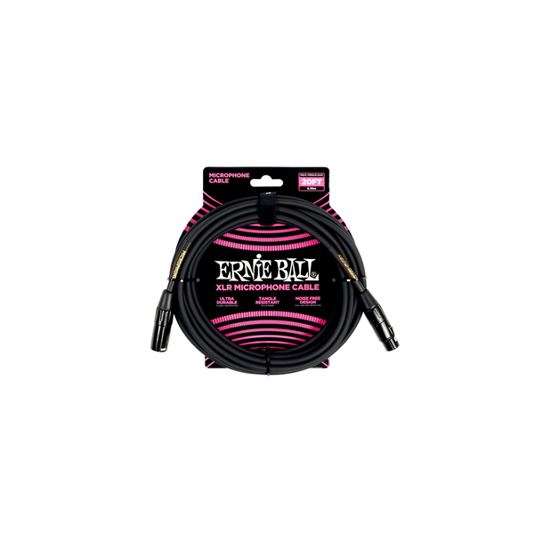 Ernie Ball 6388 Cavo Microfonico PVC nero 6 m