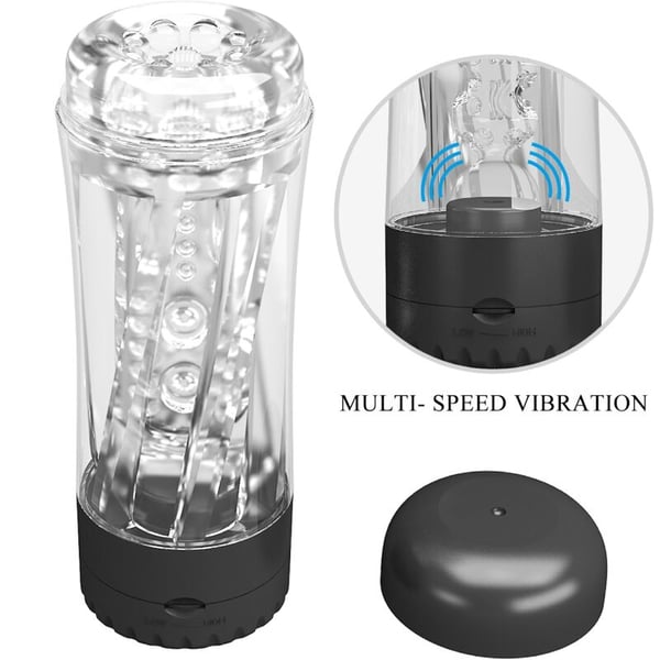 PRETTY LOVE - MASTURBATEUR HOMME TAMARA VIBRATEUR MULTI-VITESSES NOIR