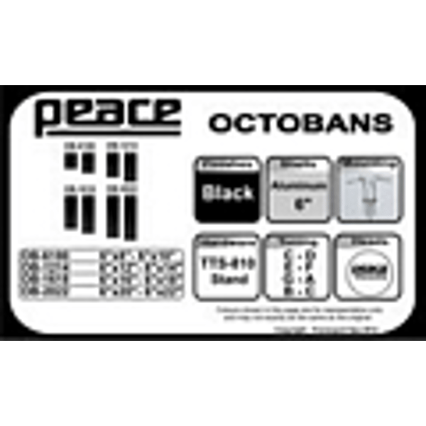 PEACE Coppia di Octoban in Alluminio nero con stand