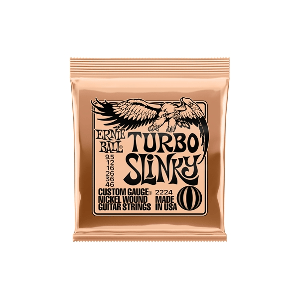 Ernie Ball 2224 Nickel Wound Turbo Slinky 9,5-46. Modello P02224
