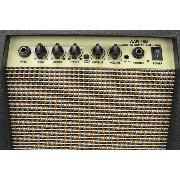BRYCE MUSIC AAR-15 M AMPLIFICATORE PER CHITARRA ACUSTICA 15 WATT 6.5" + CHORUS + AUX IN