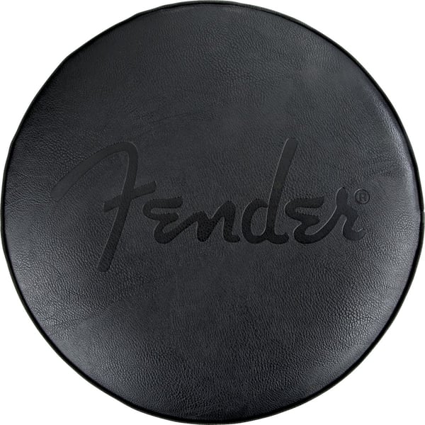 Sgabello da bar con logo nero in rilievo Fender™, nero/nero, 30"