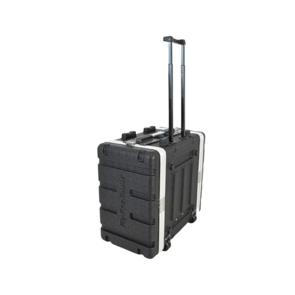 FLYPRO AUDIO FLIGHT CASE 6UM UNITA A TROLLEY IN PLASTICA COLORE NERO LEGGERO E RESISTENTE