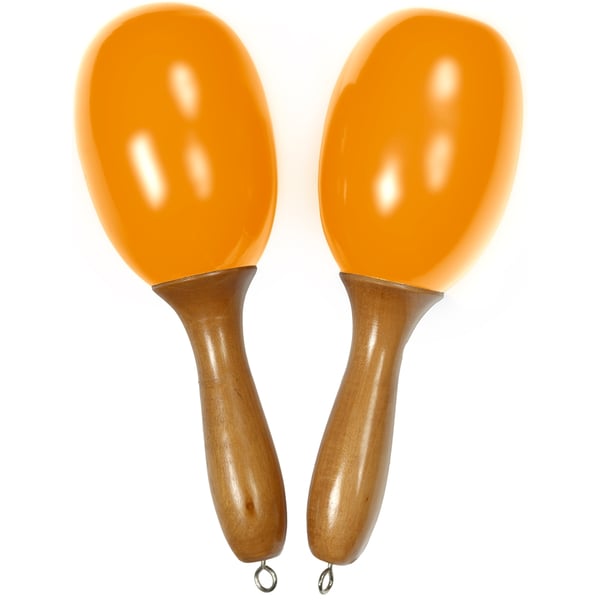 Tanga MARACAS-JAUNE-L Maracas grandi in legno - Gialle