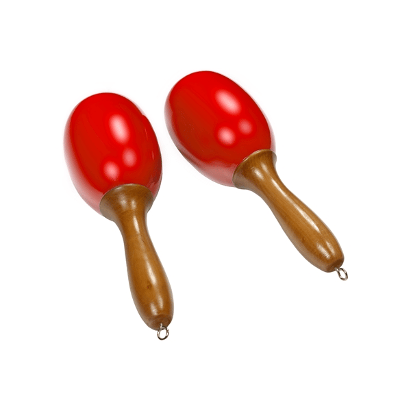 Tanga MARACAS-ROUGE-L Maracas grandi in legno - Rosse