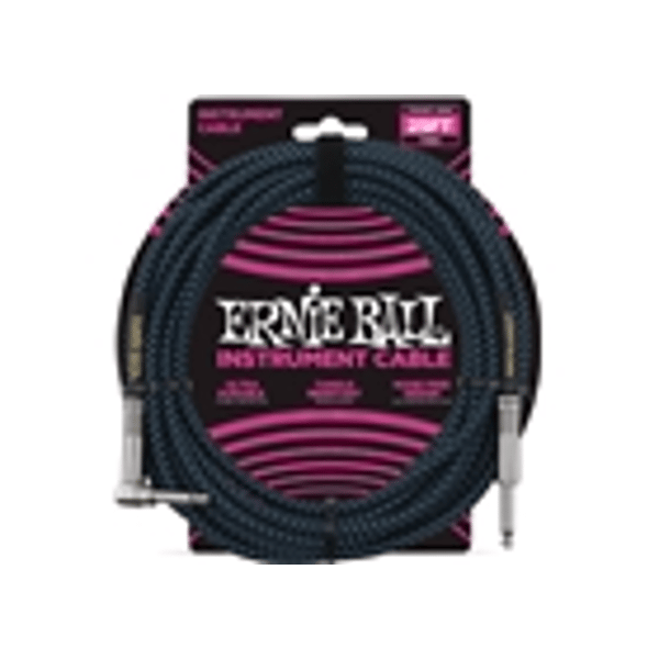 Ernie Ball Cavo intrecciato nero/blu 6060 7,62 m