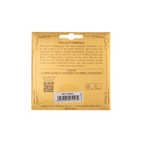 Aquila 5CH Nylgut Timple Canario Set