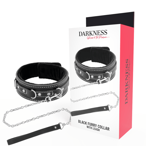 DARKNESS BONDAGE DARKNESS - COLLANA IN PELLE DI ALTA QUALITÀ CON GUINZAGLIO