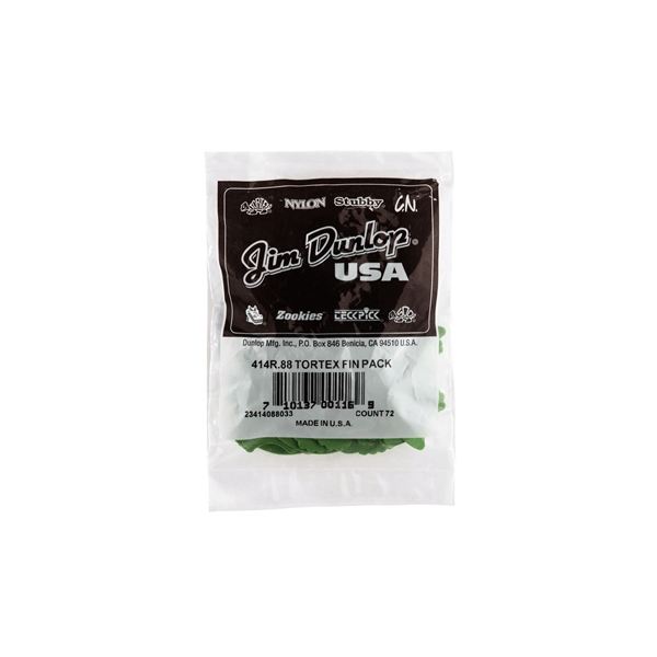 Dunlop 414R Tortex Fin Green .88