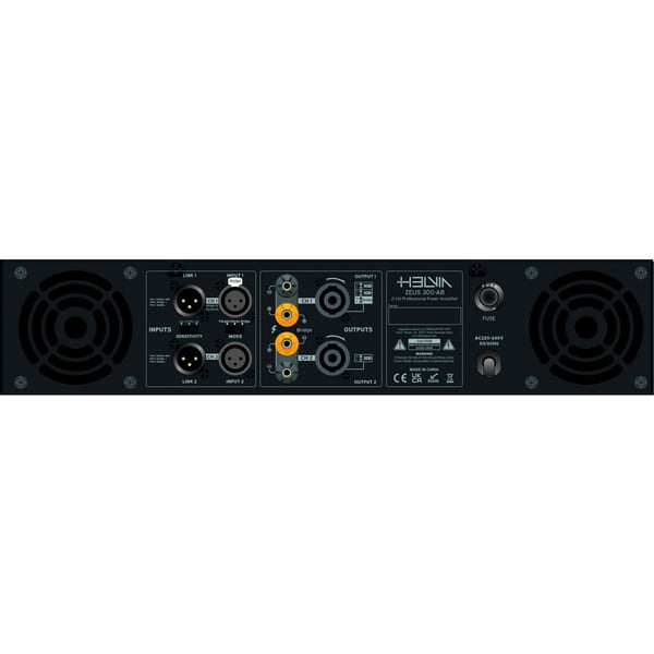 HELVIA Amplificatore di potenza in classe AB da 2x100W a 8ohm / 2x150W a 4ohm. Modello ZEUS 300-AB