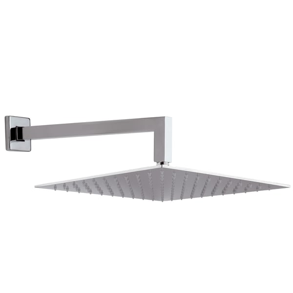SOFFIONE DOCCIA A PARETE QUADRO CM 30 CON BRACCIO