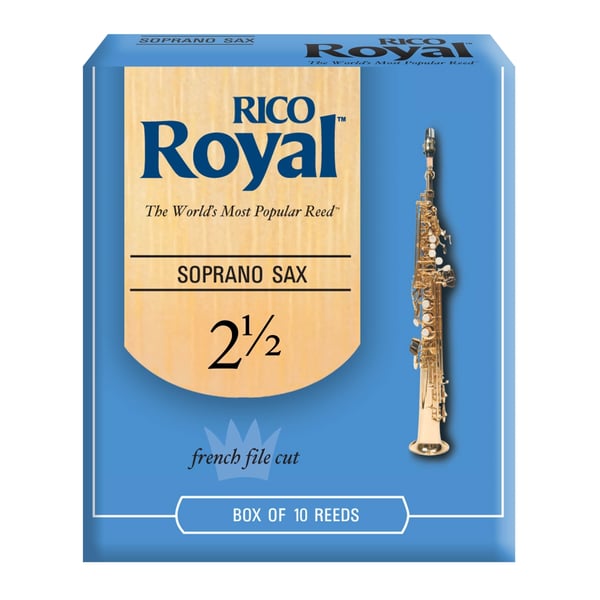 RICO Ance per Sax Soprano in Sib Royal, Strength 2.5, confezione 10 pz. Modello RIB1025