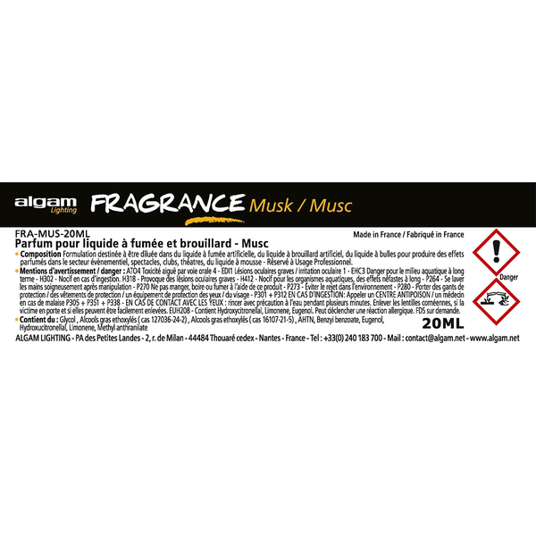 Algam Lighting FRA-MUS-20ML Profumo per Liquido del Fumo 20ml Muschio