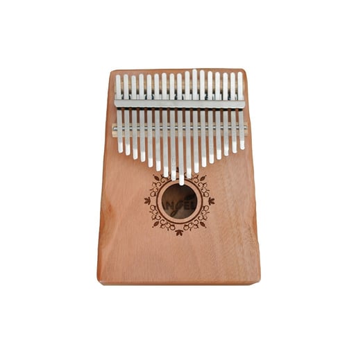 ANGEL Kalimba in mogano con corpo smussato 17 note - design Flower