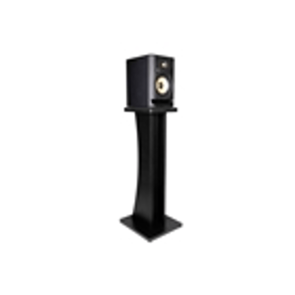 Gator Frameworks GFW-ELITESPKSTMN-BLK Coppia di supporti per monitor da studio in legno con finitura nera&lt;br&gt;