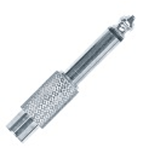 PROEL STAGE Adattatore in metallo: presa RCA -> spina jack mono Ø 6.3 mm.