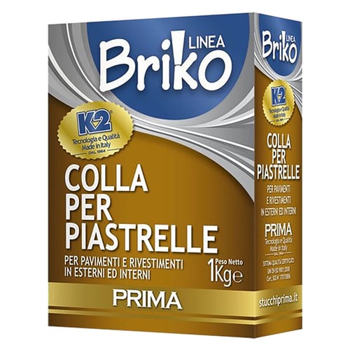 COLLANTE IN POLVERE PER PIASTRELLE 'BRIKO K2' Kg. 1 - scatola