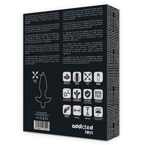 ADDICTED TOYS MASSAGER PLUG ANAL MIT VIBRATION SCHWARZ