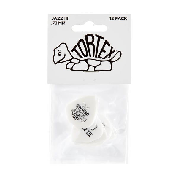 Dunlop 478P.073 TORTEX WHITE JAZZ III, .73MM