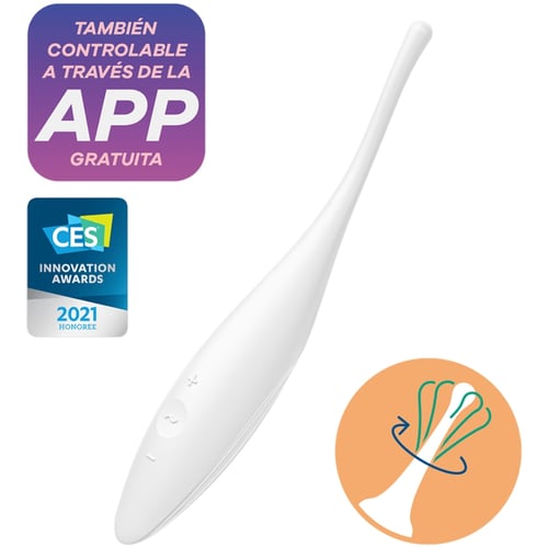 SATISFYER CONNECT SATISFYER - VIBRATORE TWIRLING JOY CLIT TIP BIANCO