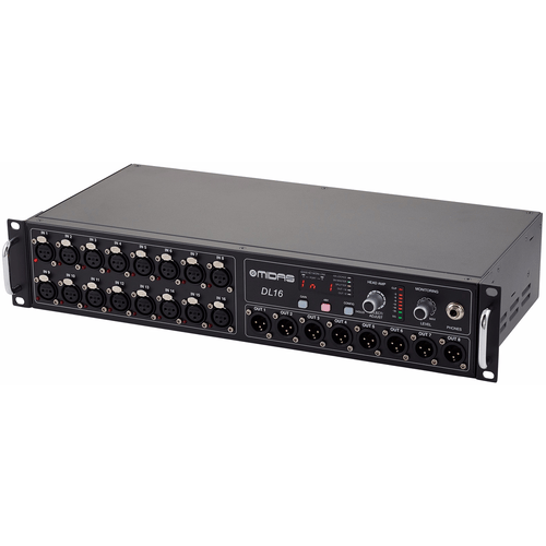 MIDAS DL16 STAGE BOX DIGITALE PER SERIE M32 CON 16 PREAMPLIFICATORI MICROFONICI 8 USCITE XLR OUT ADAT USB AESEBU MIDI
