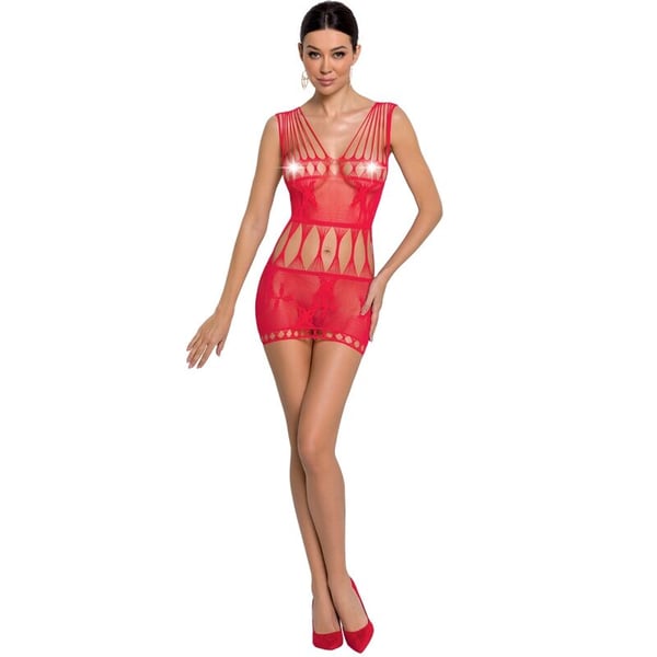 PASSION WOMAN BS090 BODYSTOCKING - ROTE EINE GRÖSSE