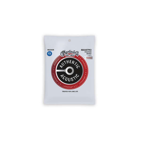 Martin & Co. MA550TPK3 Authentic Lifespan 2.0 Medium 92/8 Pack 3
