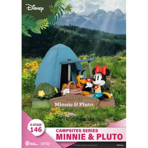 Disney D-Stage Campsite Series PVC Diorama Mini & Pluto 10 cm