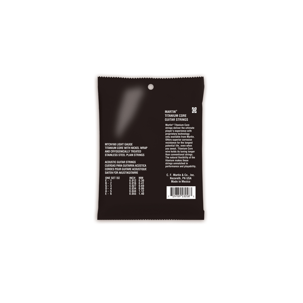 Martin &amp; Co. MTCN160 Titanium Core Acoustic Strings Light 12-55