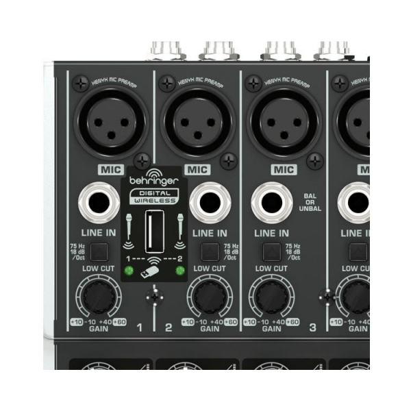 BEHRINGER XENYX QX1204-USB MIXER 12 INGRESSI 4 COMPRESSORI 2 BUS EFFETTI KLARK TEKNIK +48V WIRELESS READY