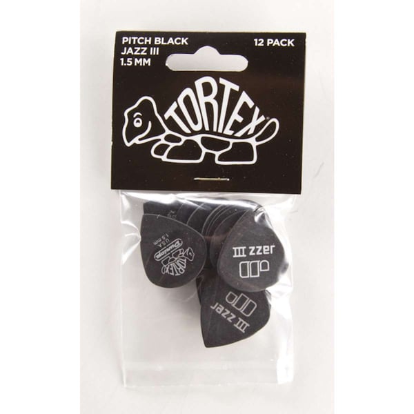 Dunlop 482P1.50 Pitch Black Jazz III 1.50