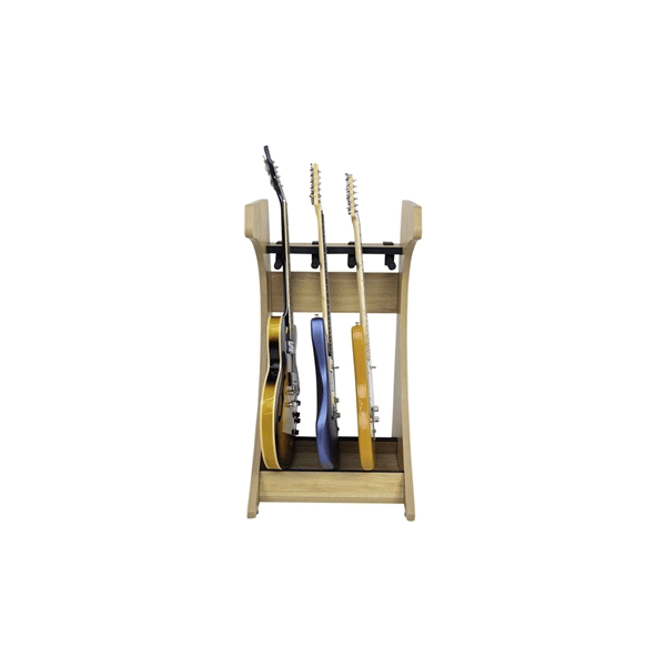 Gator Frameworks GFW-ELITEGTR3RK-MPL Rack per chitarre 3-4 posti in finitura acero naturale opaco<br>