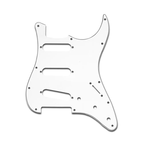 SOUNDSATION PARTS Mascherina per Chitarra Stratocaster, 3 Strati, Bianco