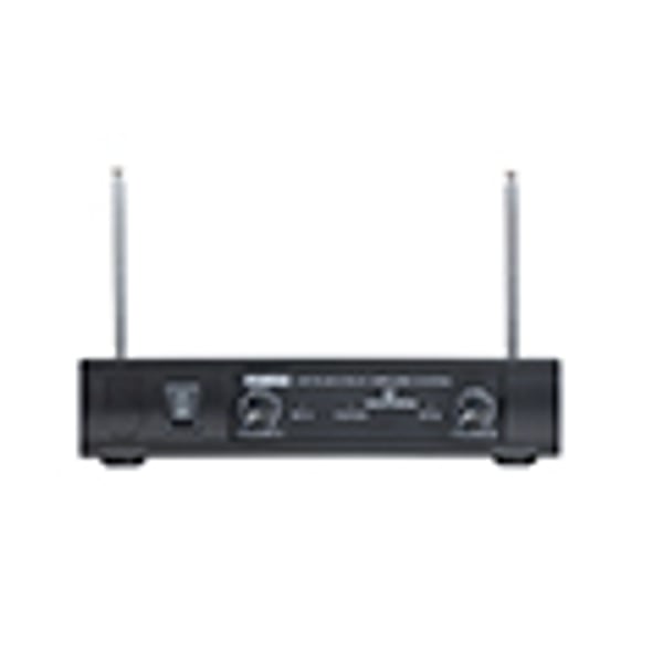 SOUNDSATION Radiomicrofono VHF Doppio Plug and Play con 2 Bodypack e Archetti (205.75 MHz - 209.8 MHz). Modello WF-V21PPB