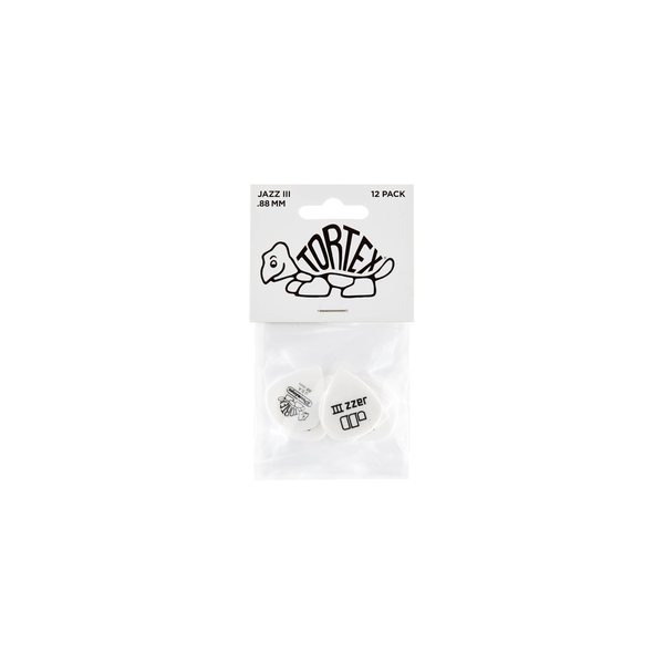 Dunlop 478P.088 TORTEX WHITE JAZZ III, .88MM
