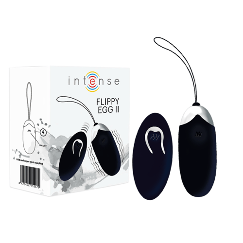 INTENSE COUPLES TOYS INTENSE - UOVO VIBRANTE FLIPPY II CON TELECOMANDO NERO