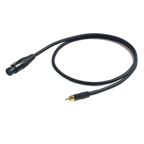 PROEL STAGE Cavo audio professionale 'ADAPTER' con connessioni spina RCA YongSheng - presa volante XLR 3P YongSheng. Colore disponibile: BK
