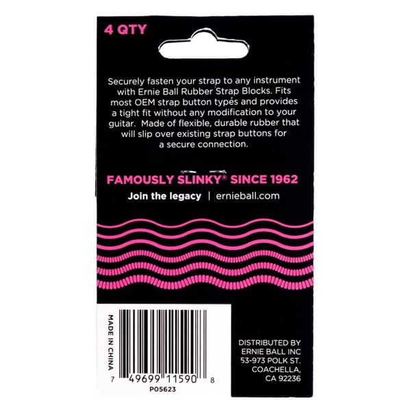 Ernie Ball 5623 Strap Blocks Pink
