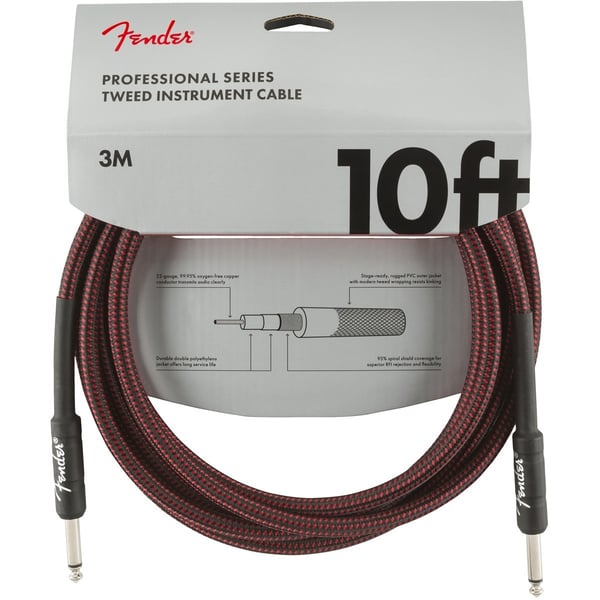 FENDER Cavo per strumenti serie Professional 10' Red Tweed