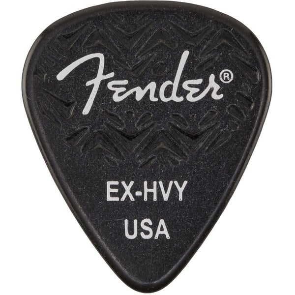 FENDER Plettri 351 Shape Black Extra Heavy Confezione da 6. Modello 1983351706
