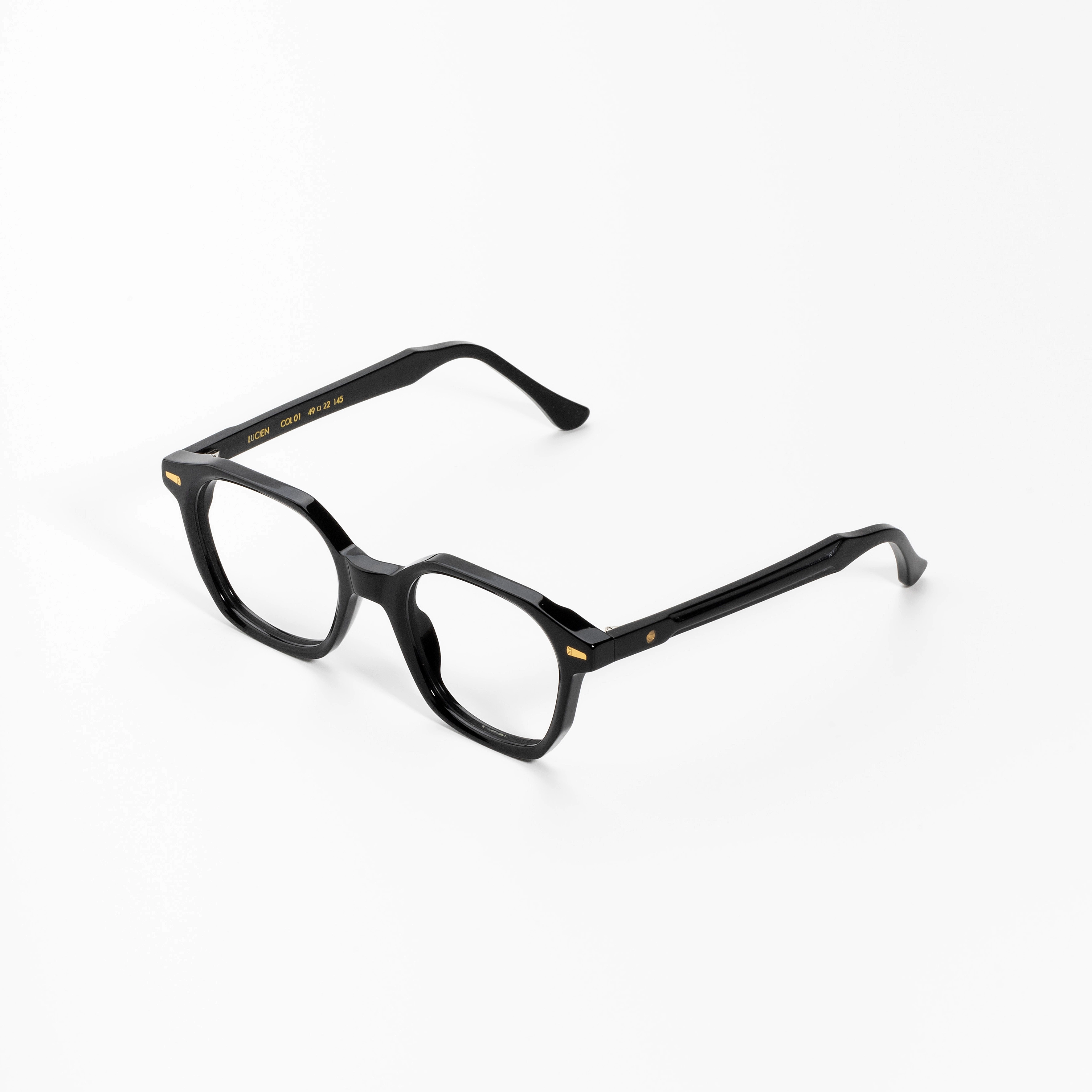 Kyme Lucien Black - Handmade Geometric Italian Sunglasses