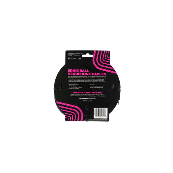 Ernie Ball 6425 Prolunga cuffie trs jack piccolo 6m