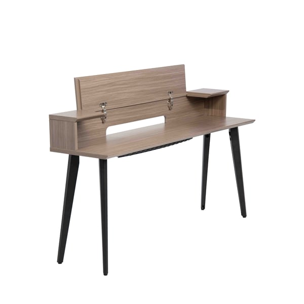 Gator Frameworks GFW-ELITEKEYTBL88-GRY Workstation in legno per tastiere fino a 88 tasti, colore grigio driftwood<br>