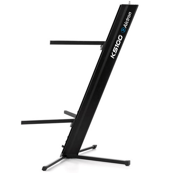 ALCTRON KS100 B SUPPORTO A COLONNA PER 2 TASTIERE BLACK TIPO SPIDER COLORE NERO